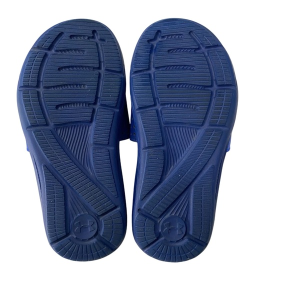 Bundle Of 2 Under Armour Boys Blue Slide Sandals Size 2Y/3Y - Picture 12 of 14